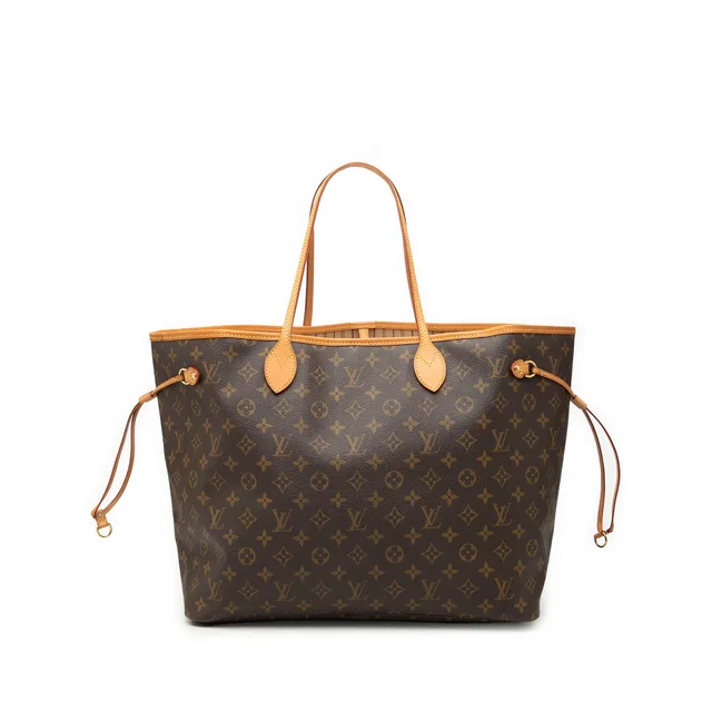 Brown Louis Vuitton Monogram Neverfull GM Tote Bag in Brown Coated canvas from Designer Revival