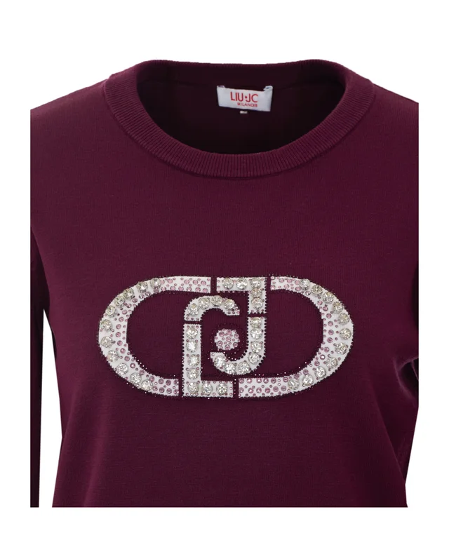 Liu Jo Crystal Logo Crewneck Sweater, photo 4 of 4 from SENSER