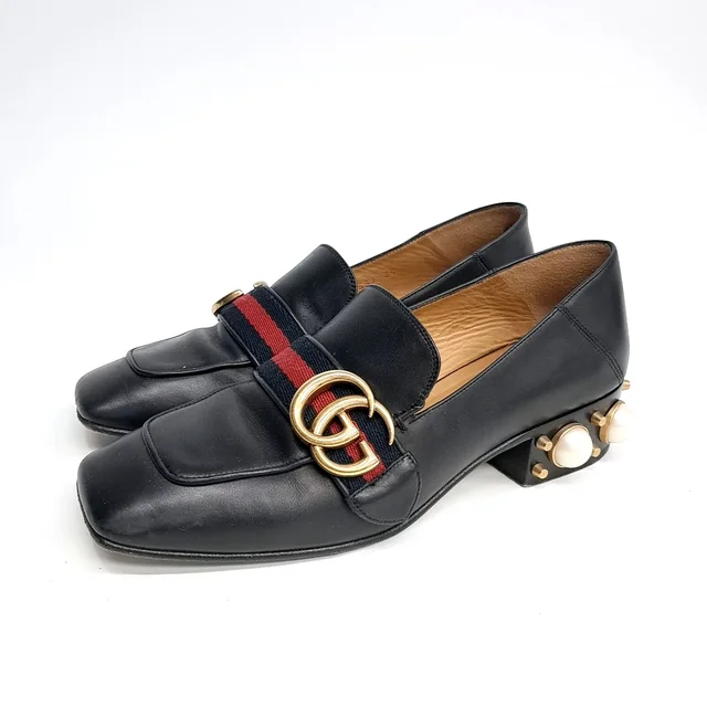 Gucci Marmont pearl-embellished shoes from GUGUS