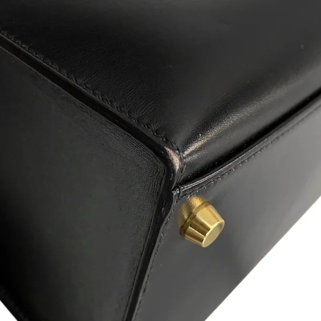 Hermès Kelly Sellier Black Box Calf Leather Size 32 in Black Box leather from GALLERY RARE, photo 11 of 21