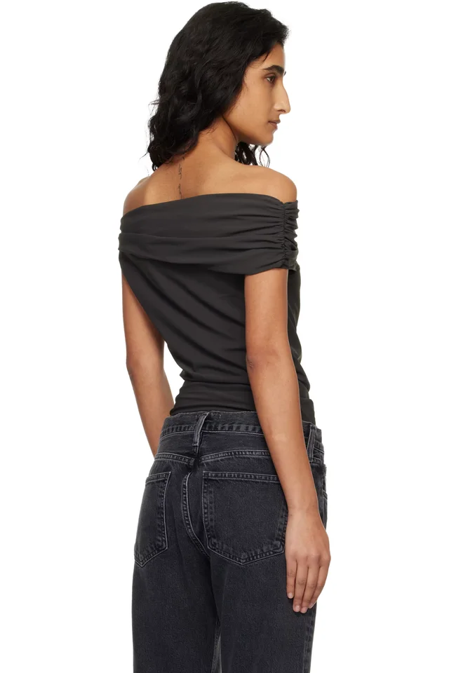 AGOLDE Brown Sherilyn Bodysuit, photo 3 of 5 from SSENSE