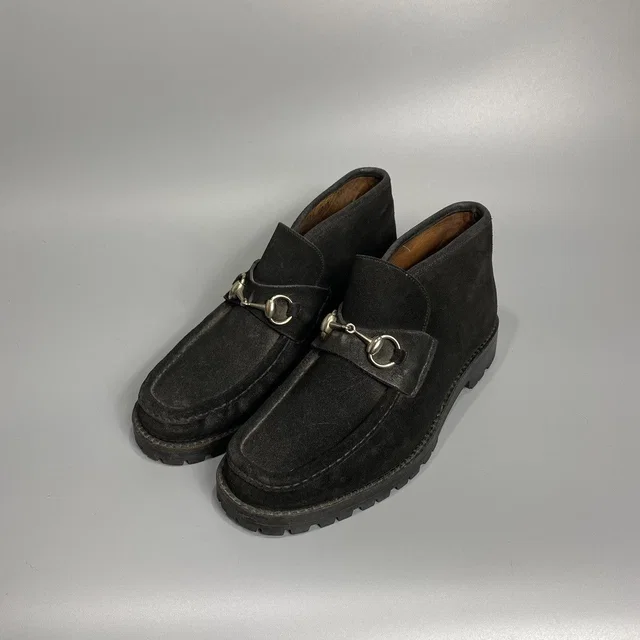 Gucci Vintage Horsebit Loafer Bootd in black from Grailed