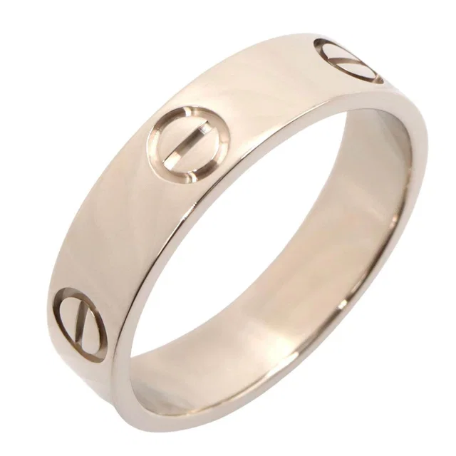 Cartier Love Au750 White Gold Ring Size 18 in White from LuxUness