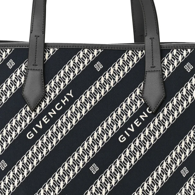 Givenchy Jacquard Medium Bond Tote Oil Blue in Blue Canvas from FASHIONPHILE, photo 9 of 11