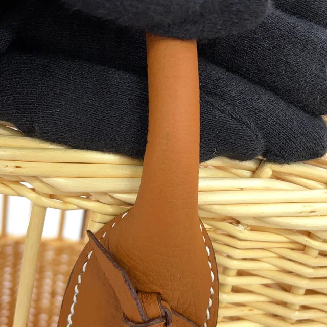 Hermès Bottlebasket Park Gold Willow wood, Taurillon, squirrel in Gold from GALLERY RARE, photo 8 of 12