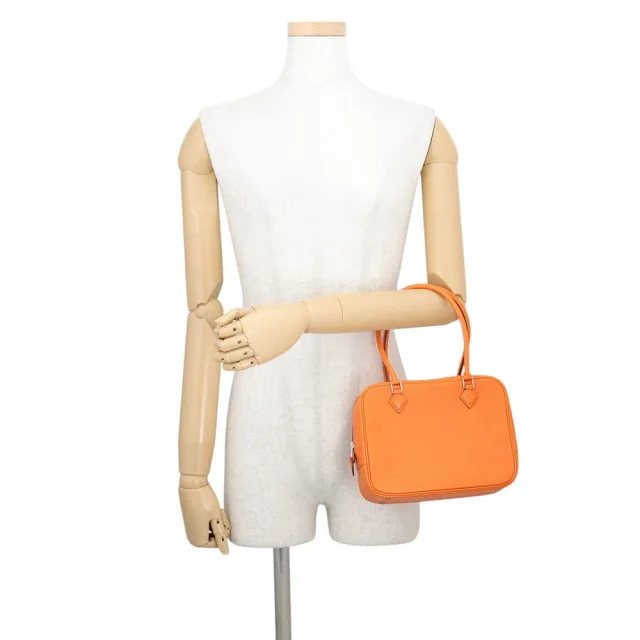 Hermès Plume Orange Chevre Myzore Goatskin Size Mini in Orange Goatskin from GALLERY RARE, photo 4 of 12