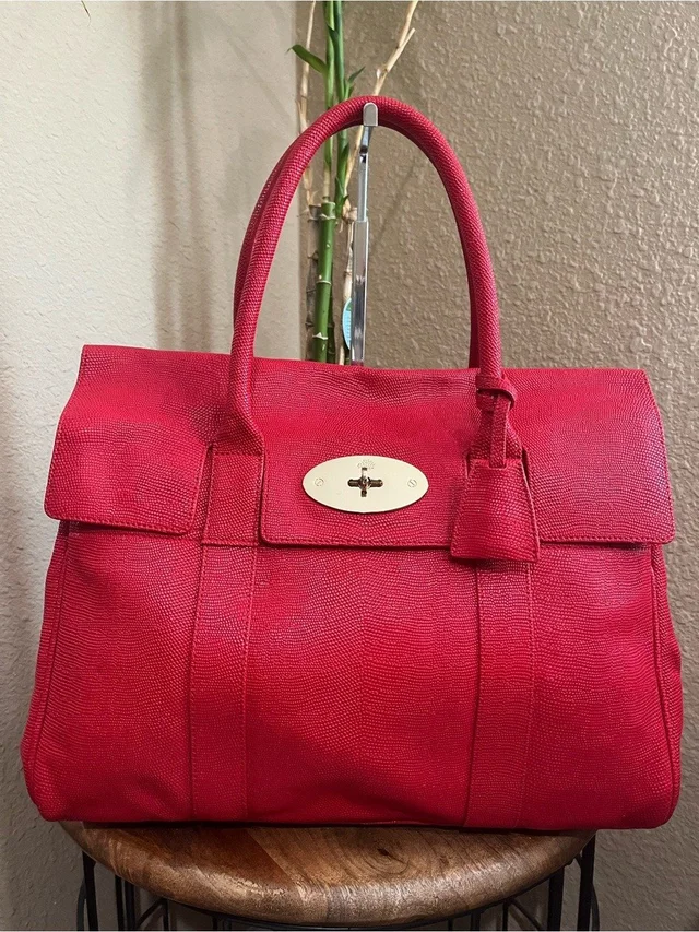 Mulberry Bright Red Lizard Embossed Leather Bayswater. Rare! in red Lizard from Poshmark