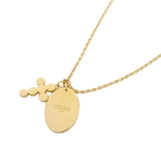CELINE necklace in WHITE / GOLD metal fittings 長さ: 76-80cm モチーフ 横x縦: 1.5cmx2.0cm from KOMEHYO, photo 3 of 5