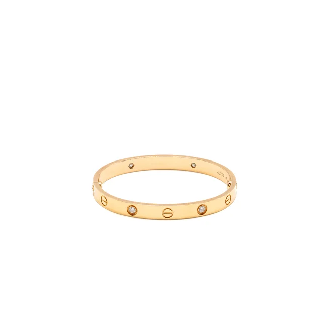 Cartier size 16 love bracelet rose gold with 4 diamonds in Pink from EMIER