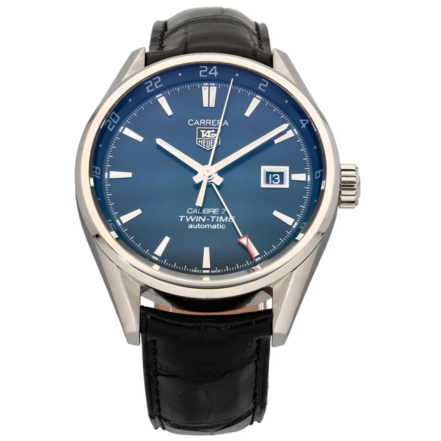 TAG Heuer Carrera WAR2010 41mm Stainless Steel Watch in Leather from H&T