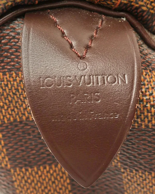 Louis Vuitton Damier Ebene Speedy 35 Bag in Brown Canvas from A Retro Tale, photo 7 of 10
