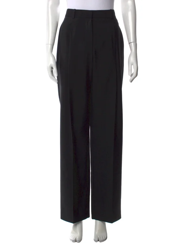 The Row Mikkela Wide Leg Pants w/ Tags in black from The RealReal