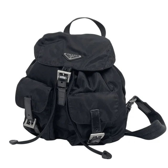 Prada Backpack Nylon Nero in Black Nylon from The Reluxe