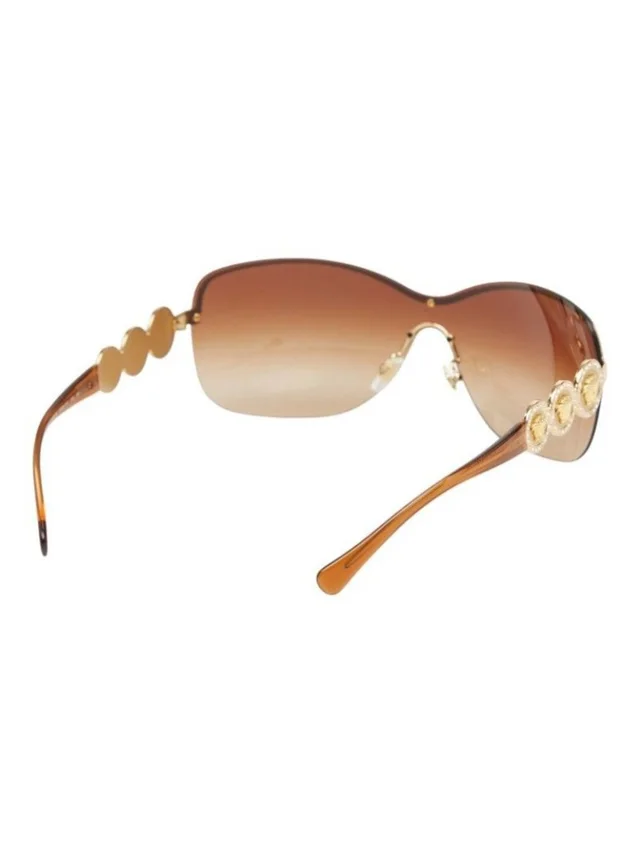 Versace Medusa Sunglasses Brown Gold Acetate Plated 1- Eyewear in gold|brown|red from Poshmark, photo 3 of 6