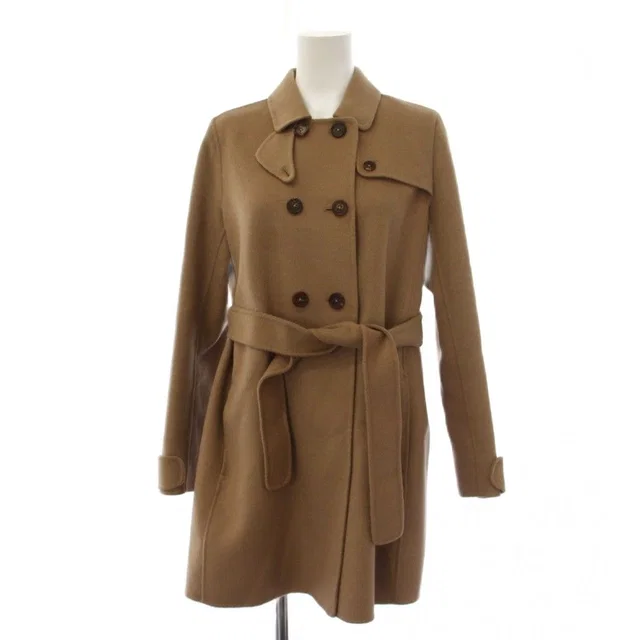 Max Mara S ' Soutien Collar Coat Mid Length Double Breasted Wool Angora 40 in Wool from The Reluxe