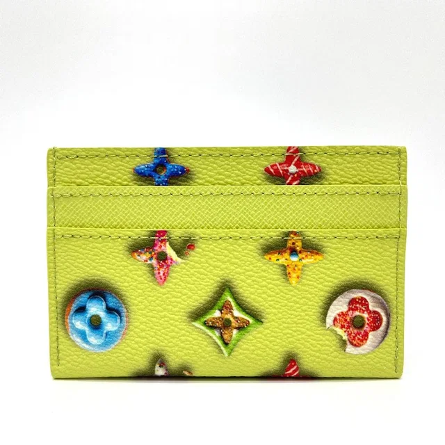 Louis Vuitton Card Case Holder Double Leather Pistachio Green in Green Leather from The Reluxe