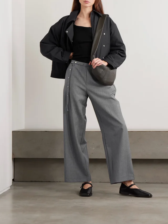 DEIJI STUDIOS Lapel padded TENCEL™ lyocell and cotton-blend jacket in Black, photo 2 of 2 from NET-A-PORTER (Canada)