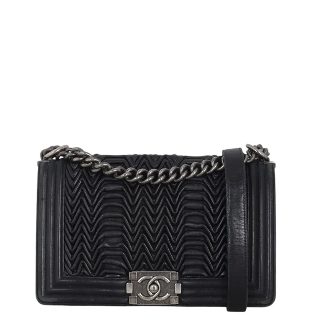 Chanel Boy 3D Pleated Old Medium in Lambskin from Luxe.It.Fwd