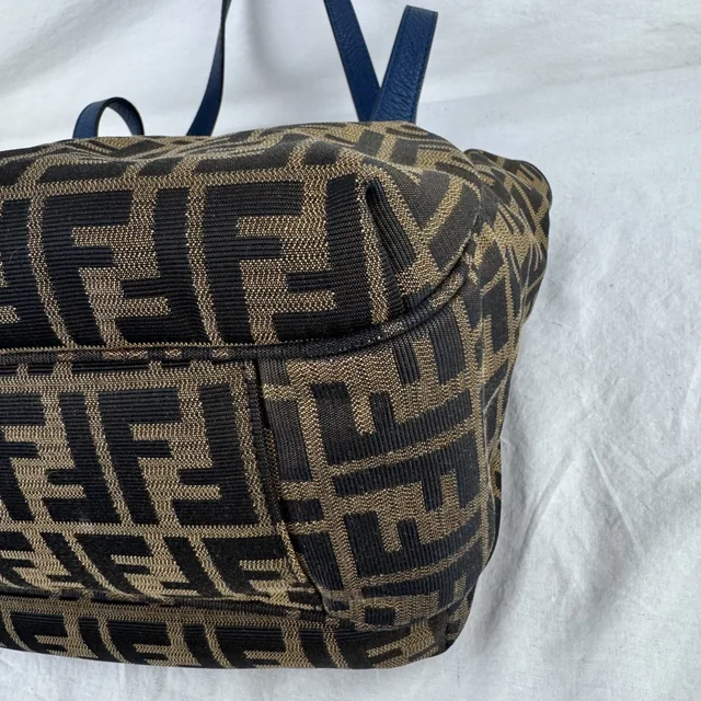 Fendi Small Zucca Shopping Tote Bag in Calfskin leather, Metal, zucca canvas from Reowned, photo 5 of 11