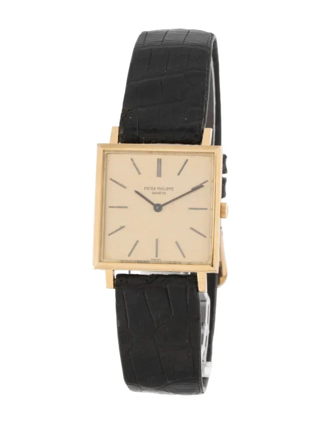 Patek Philippe Vintage Square Dress Watch in multicolor Crocodile from The RealReal