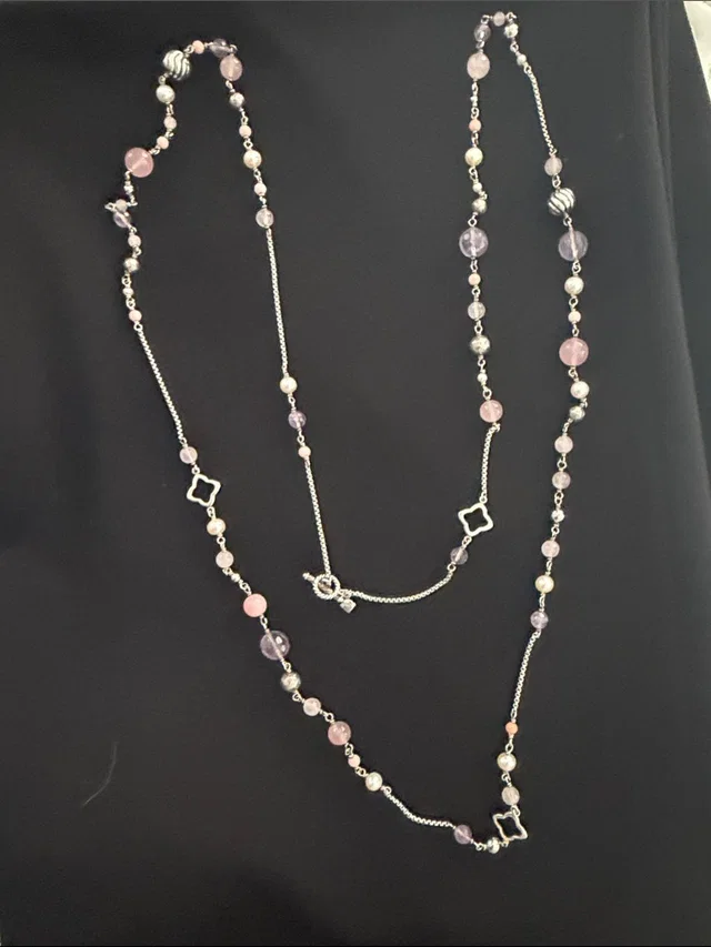 Legacy David Yurman Venetian Quatrefoil 48” Necklace in pink|purple from Poshmark, photo 1 of 1