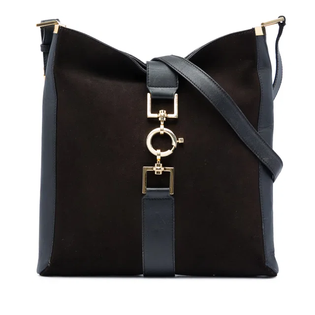 Brown Gucci Suede Jackie Shoulder Bag in Brown Suede from Designer Revival