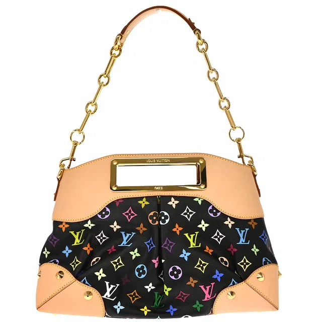 Louis Vuitton 2010 Black Multicolor Judy MM 2way Shoulder Handbag M40256 in Black Canvas from AMORE Vintage Tokyo