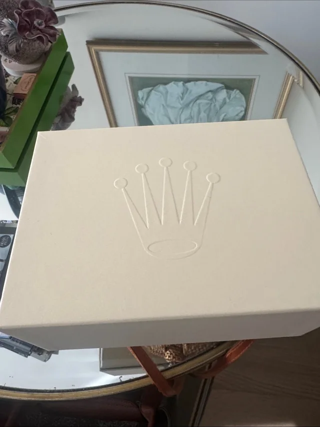 Rolex Cream Box With Embossed Crown Logo in White from Poshmark
