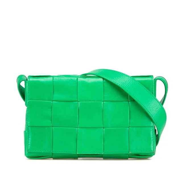 Bottega Veneta Leather Intrecciato Shoulder Bag in green Woven leather from Poshmark, photo 1 of 1