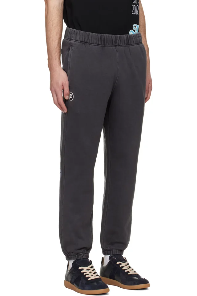 AAPE by A Bathing Ape Gray 'AAPENOW' Moonface Jogger Sweatpants, photo 2 of 2 from SSENSE