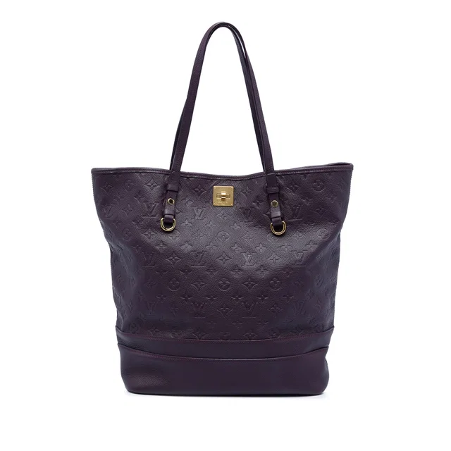 Purple Louis Vuitton Monogram Empreinte Citadine PM Tote Bag in Purple Leather from Designer Revival