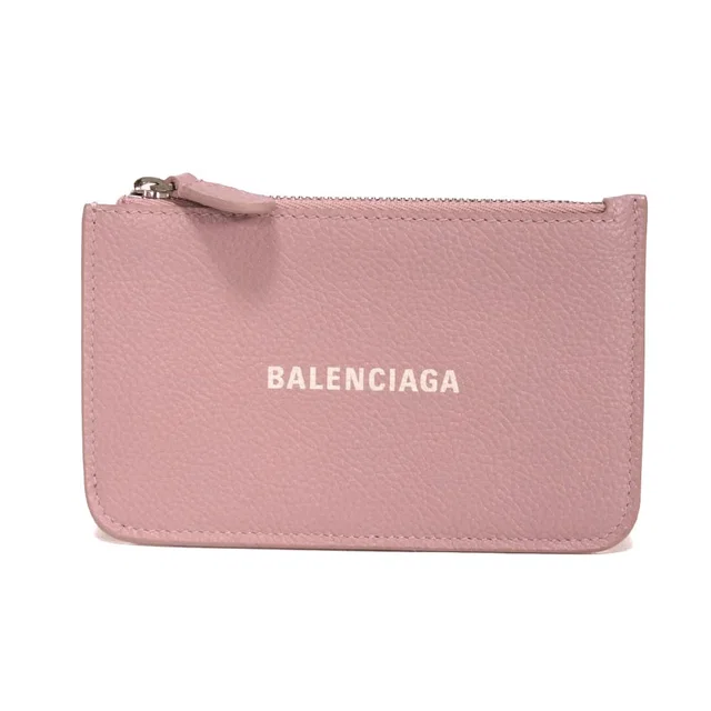 Balenciaga Cash Grain Calfskin Coin Card Holder in Calfskin from LuxUness