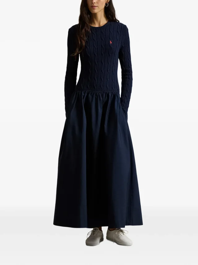 Polo Ralph Lauren maxi cable-knit dress, photo 2 of 2 from FARFETCH