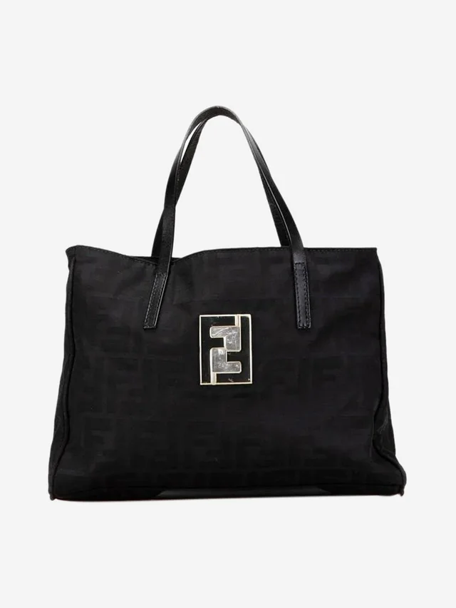 Fendi Black Zucca nylon tote bag in Black Nylon from Sign of the Times
