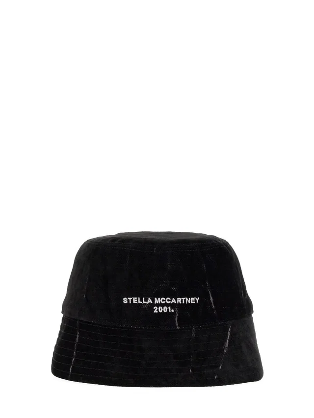 Stella McCartney 900453_wp01151000 Bucket Hat — Black Cotton in Black Resin from HEWI