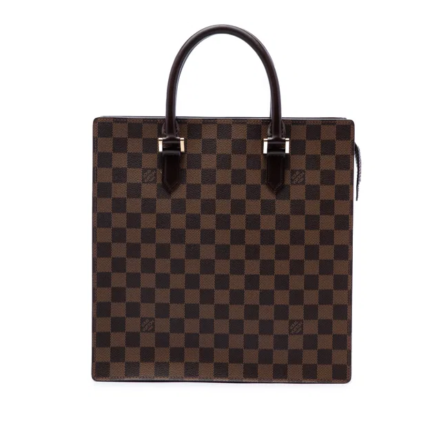 Brown Louis Vuitton Damier Ebene Venice Sac Plat Tote Bag in Brown Canvas from Designer Revival