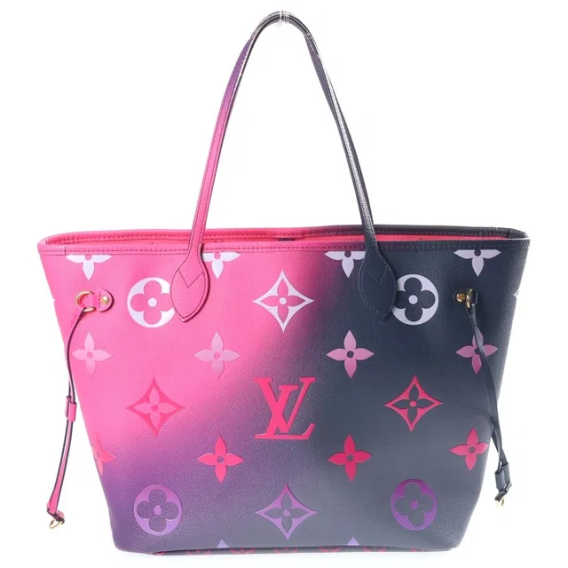 Louis Vuitton Monogram Midnight Future Neverfull MM Tote Bag Pink Purple Leather in Pink Leather from The Reluxe