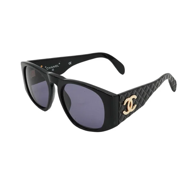 Chanel Vintage Cocomark Sunglasses Matelasse Black Eyewear in Black from Luxury Promise