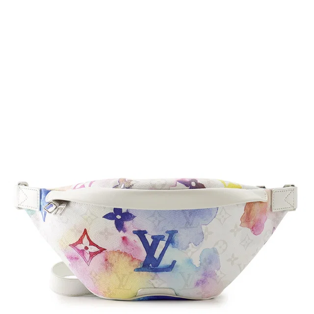 Louis Vuitton Discovery Bumbag Blanc/MulticolorM45759 Monogram Watercolor Size PM in White from GALLERY RARE