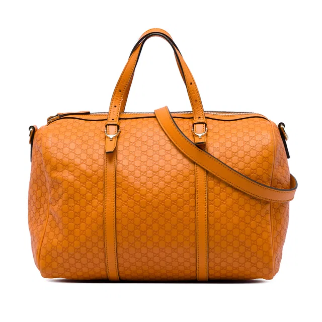 Orange Gucci Microguccissima Nice Boston Bag Satchel in Orange Leather from Designer Revival