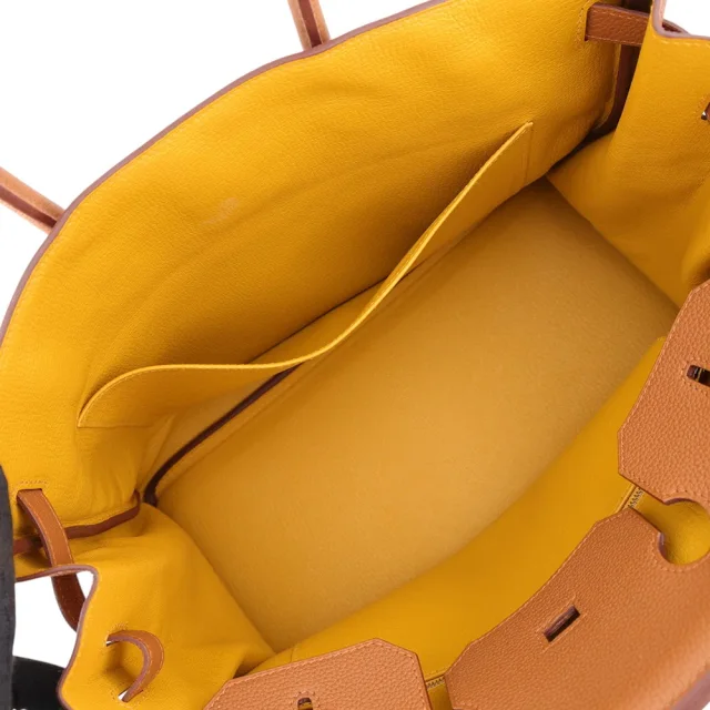 Hermès Birkin Officer Gold/Jaune Ambre Togo Leather Swift Leather Size 35 in Yellow Togo leather from GALLERY RARE, photo 6 of 16