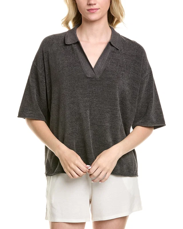 Barefoot Dreams CozyChic Ultra Lite Collared Top, image 1 of 1 from Gilt