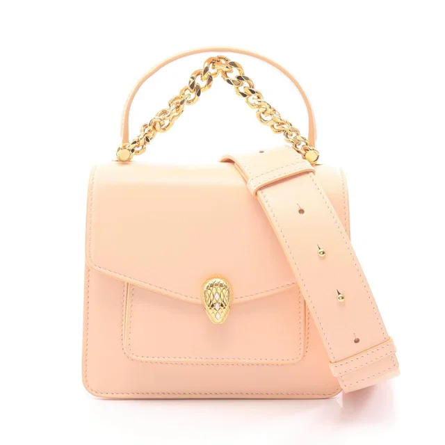 Bvlgari Serpenti Forever 2way Leather Handbag in Leather from LuxUness