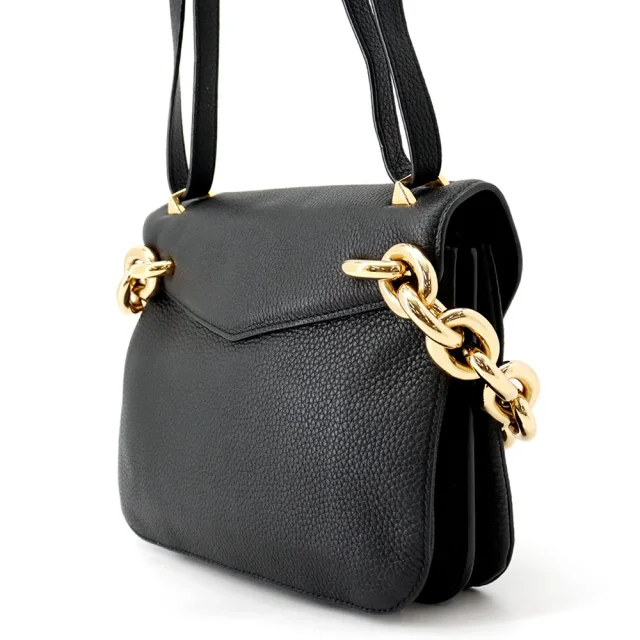 Bottega Veneta Mount Envelope Shoulder Bag Black Leather in Black Leather from GALLERY RARE, photo 2 of 18