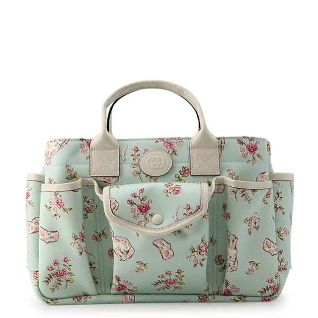 Gucci Children's Interlocking G Tote Mint Blue/Pink/White628159 Canvas Leather in Blue Canvas from GALLERY RARE