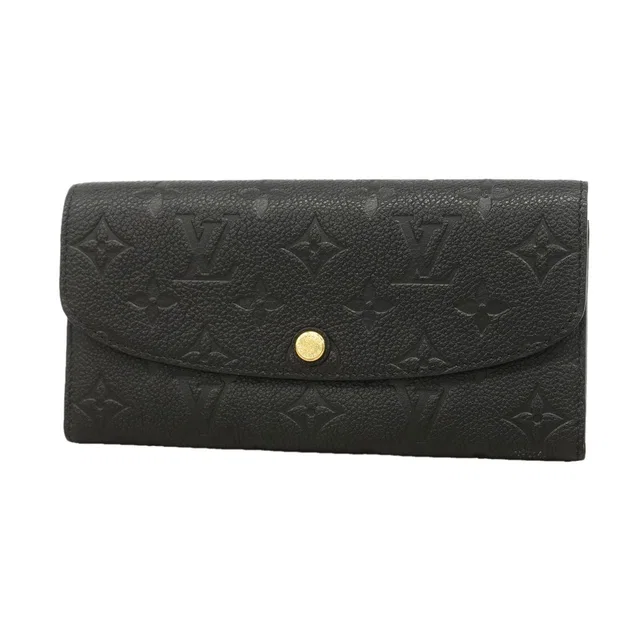 Louis Vuitton Wallet Monogram Empreinte Portefeuille Emily Noir in Black from The Reluxe