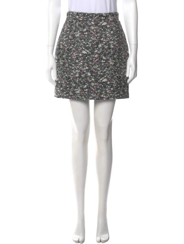 Proenza Schouler Printed Mini Skirt in gray from The RealReal