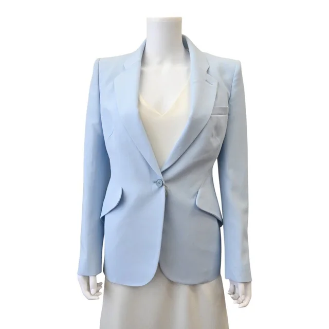 Alexander McQueen Light Blue Tailored Blazer in Blue from Clotheshorse Anonymous