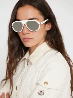 Moncler Mask sunglasses in 0% Platinum, photo 4 of 5 from LUISAVIAROMA