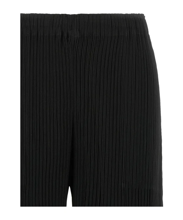 Issey Miyake Hatching Pleated Cropped Pants, photo 3 of 5 from SENSER